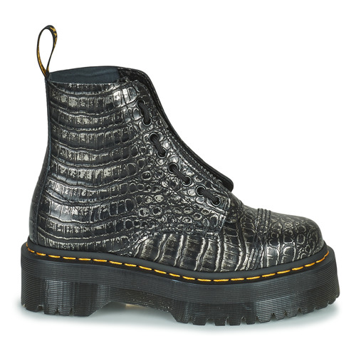 Dr. Martens - SINCLAIR GUNMETAL WILD CROC EMBOSS - Noir