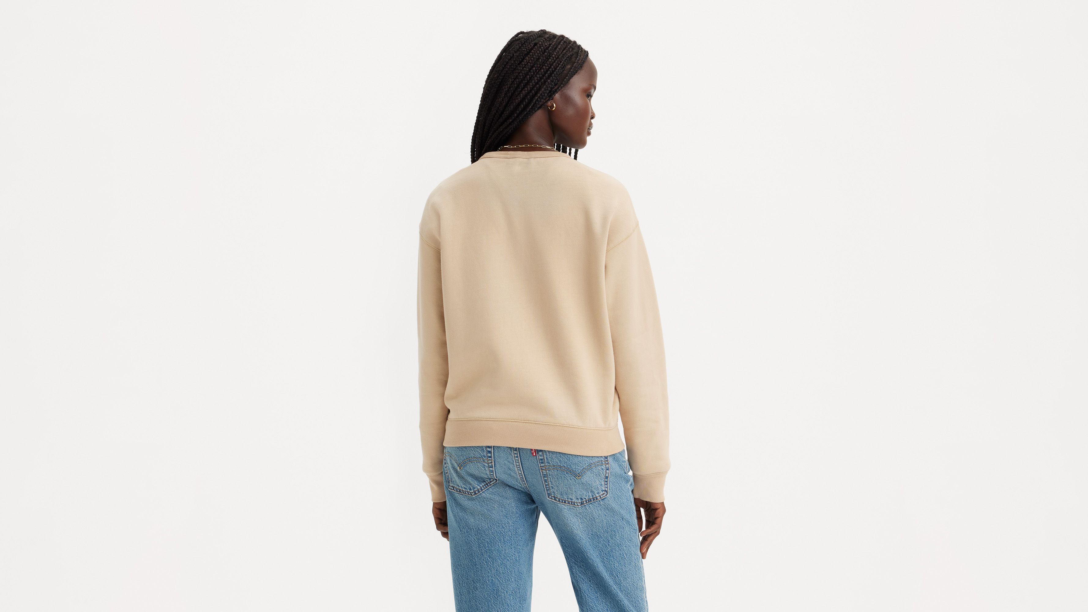 Sweat-shirt col rond graphique Signature - Crew Wonky Batwing Safari - Neutral