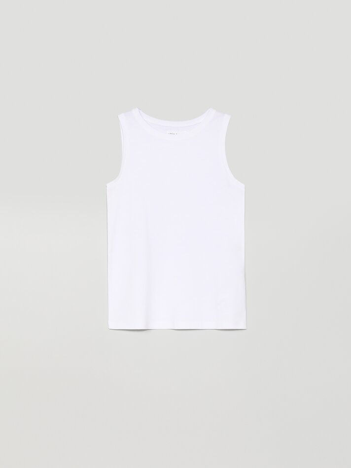 Conjunto de 6 regatas lisas e estampadas - Off-White