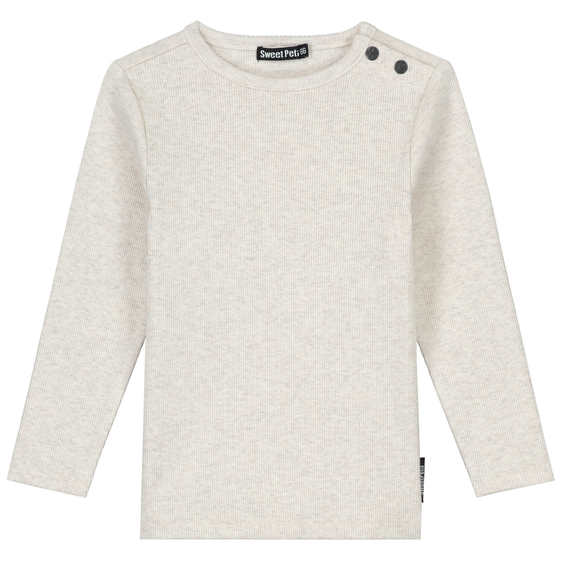 Sweet Petit baby shirt Robin lange mouwen effen beige