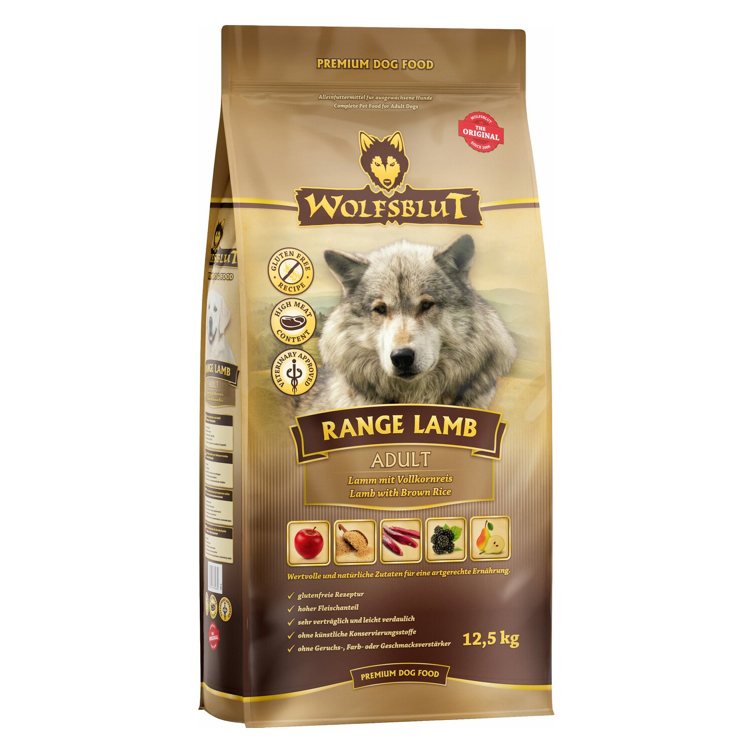 WOLFSBLUT Trockenfutter Adult Range Lamb  - Lamm - 2kg