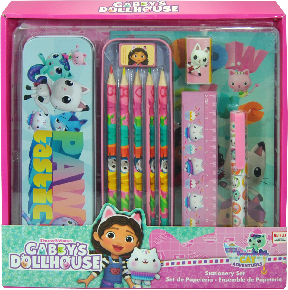 Kids Licensing - Stationary Sæt - Gabby's Dollhouse