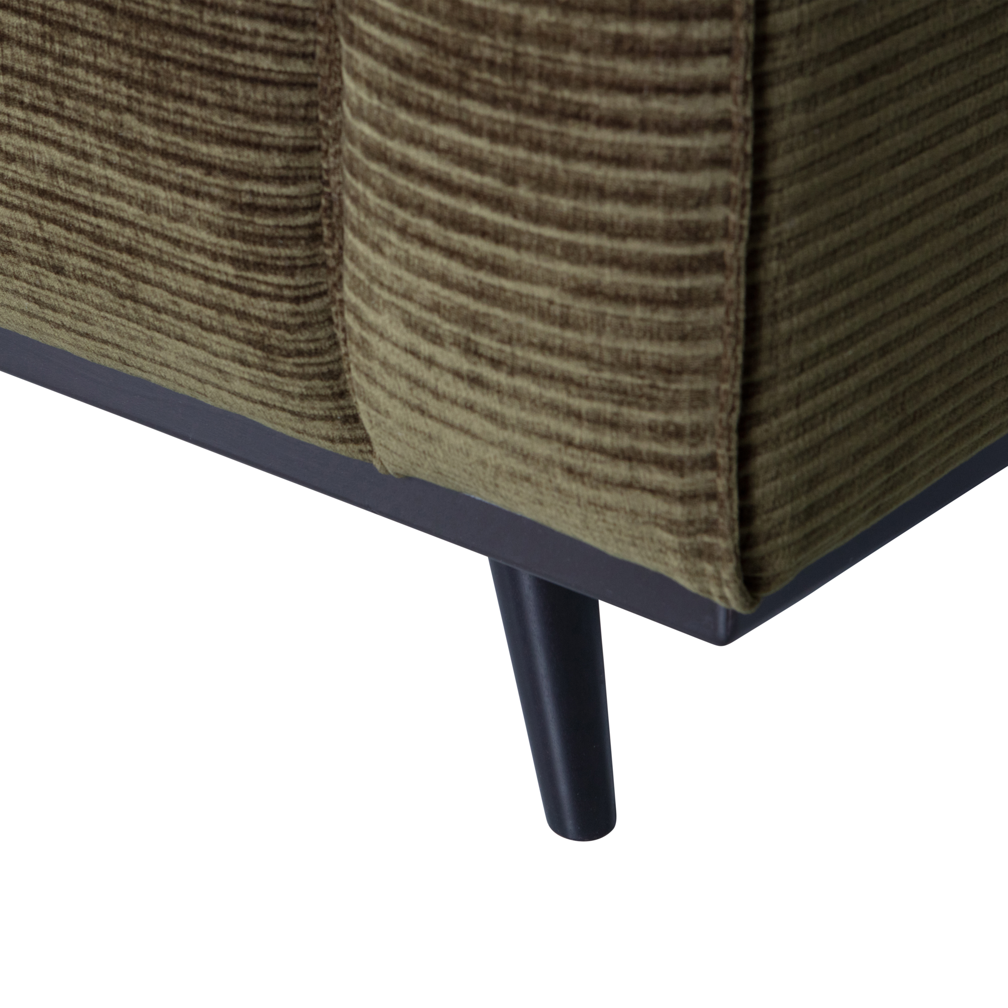 4-zits bank Statement Statement 4-zits Bank 280 cm - Platte Brede Rib - Warm groen