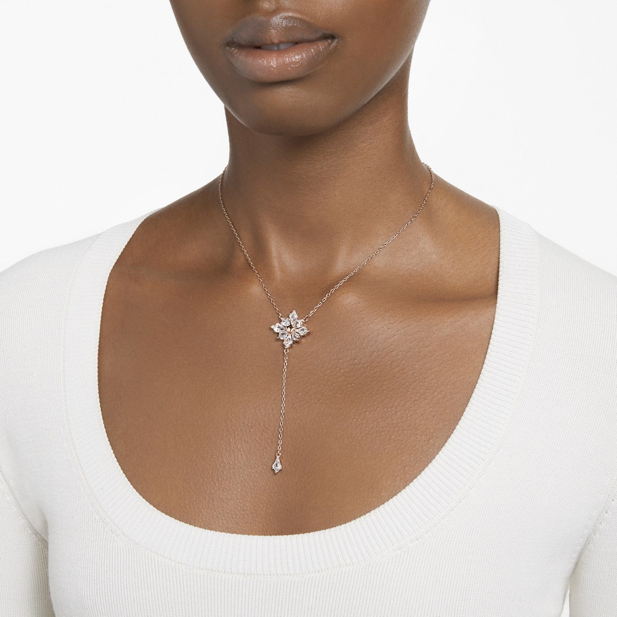 Collier en Y Swarovski Stella rosé