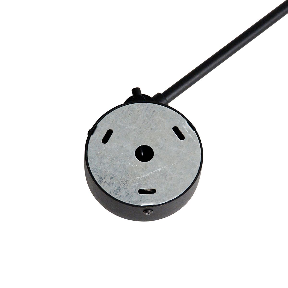 Wandlamp zwart met kap wit 30 cm verstelbaar - Blitz