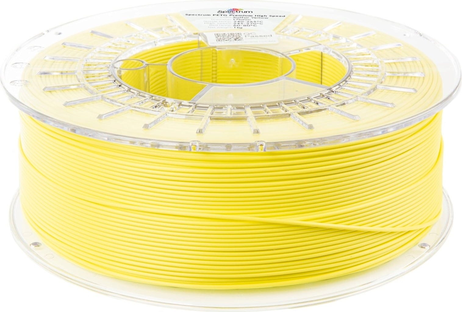 Spectrum  PETG Premium High Speed Sulfur Yellow, 1,75 mm / 1000 g    Der Turbo für den 3D Druck in Sulfur Yellow