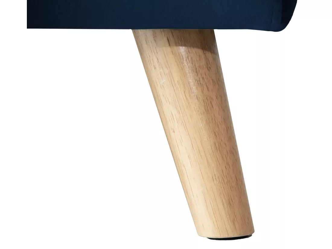 Canapé d'angle convertible JAMES 3 places en velours bleu - HAPPY GARDEN