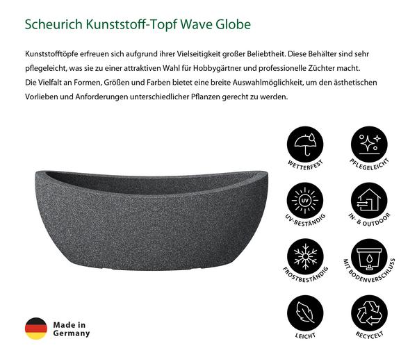 Scheurich Kunststoff-Jardiniere Wave Globe,