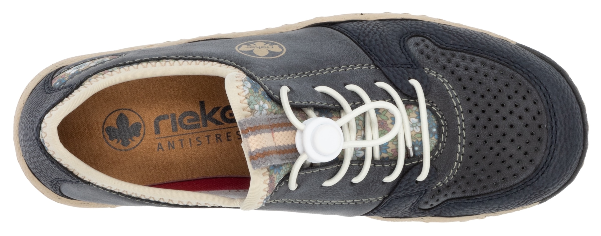 Rieker Schnürschuh  mit elastischem Gummizug