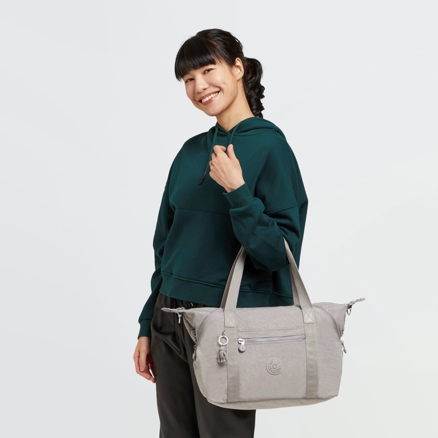 Kipling Art Handtas grey gris