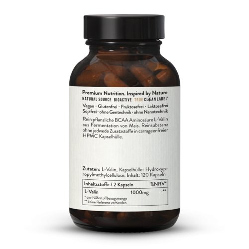 Sunday Natural Products  L-Valin 500 mg Kapseln