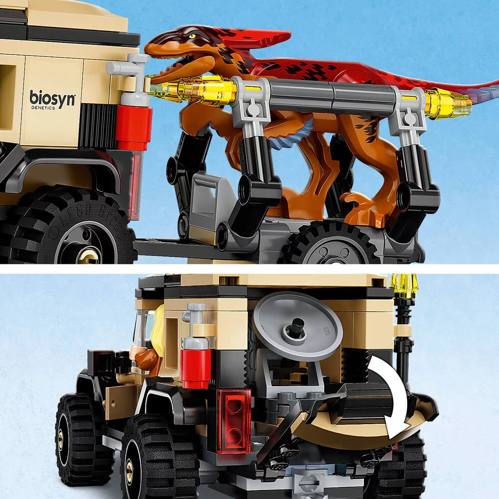 LEGO®JURASSIC WORLD™ 76951 - LE TRANSPORT DU PYRORAPTOR ET DU DILOPHOSAURUS