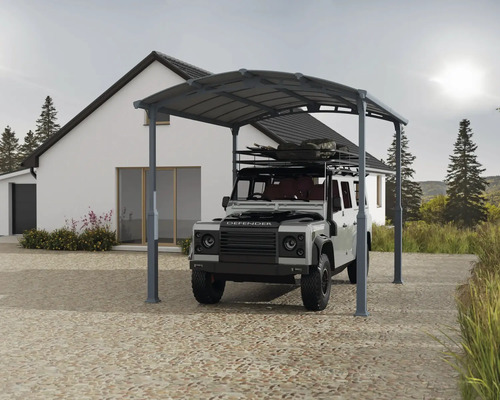 Enkele carport, carport voor camper CANOPIA van Palram Alpine 4300 in hoogte verstelbaar 359 x 435 cm antraciet