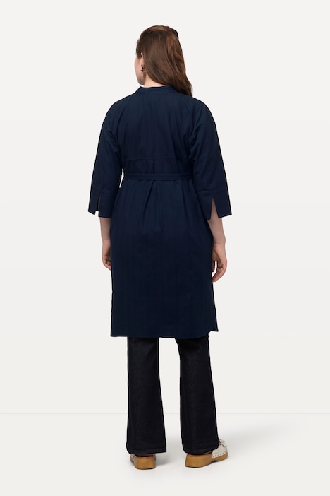 Longjacke, Streifenstruktur, 3/4-Arm, Biobaumwolle