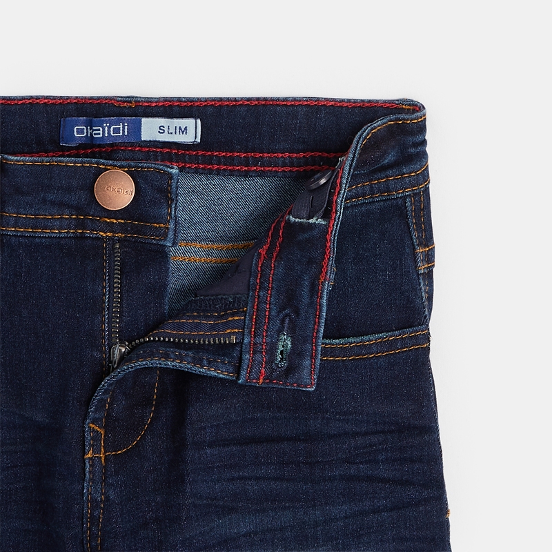 Jean slim 5 poches bleu garçon