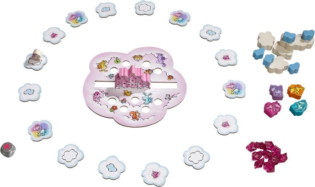 Mitbringspiel EINHORN GLITZERGLÜCK – WOLKENSTAPELEI mit Glitzer