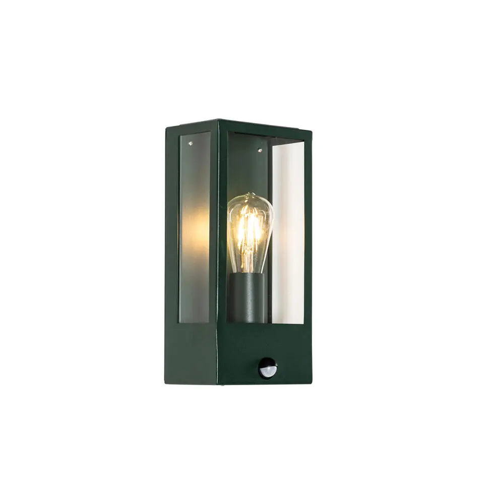 Qazqa buitenlampen met sensor rotterdam groen e27