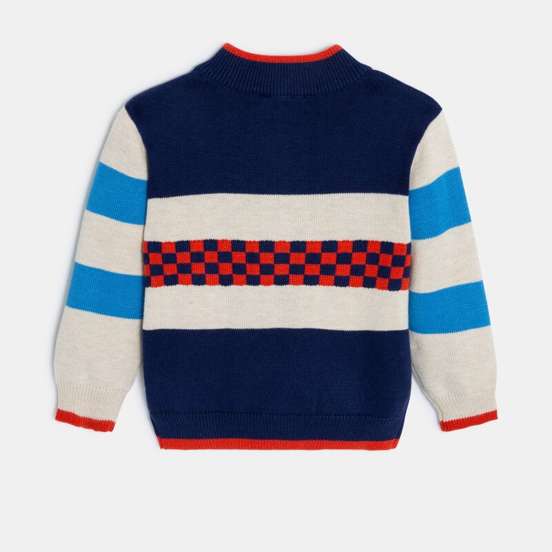 Pull bébé garçon bleu en tricot Catimini Bleu