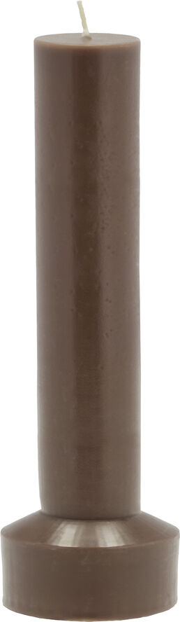 Villa Collection Bloklys Hvils D8 x 23 cm Brown Paraffin/Stearin Brown
