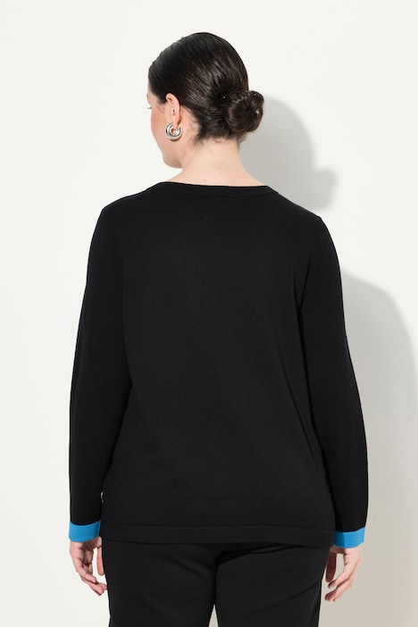 Pullover, Colorblocking, Rundhals, Langarm