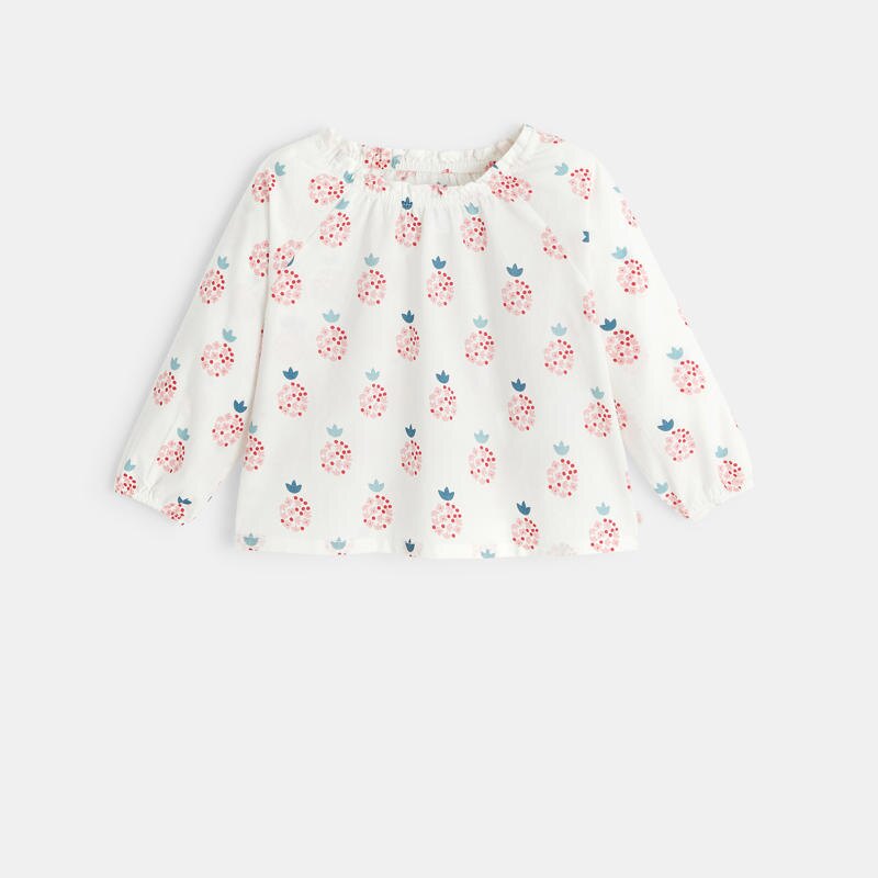 Blouse imprimé floral rose bébé fille Rose