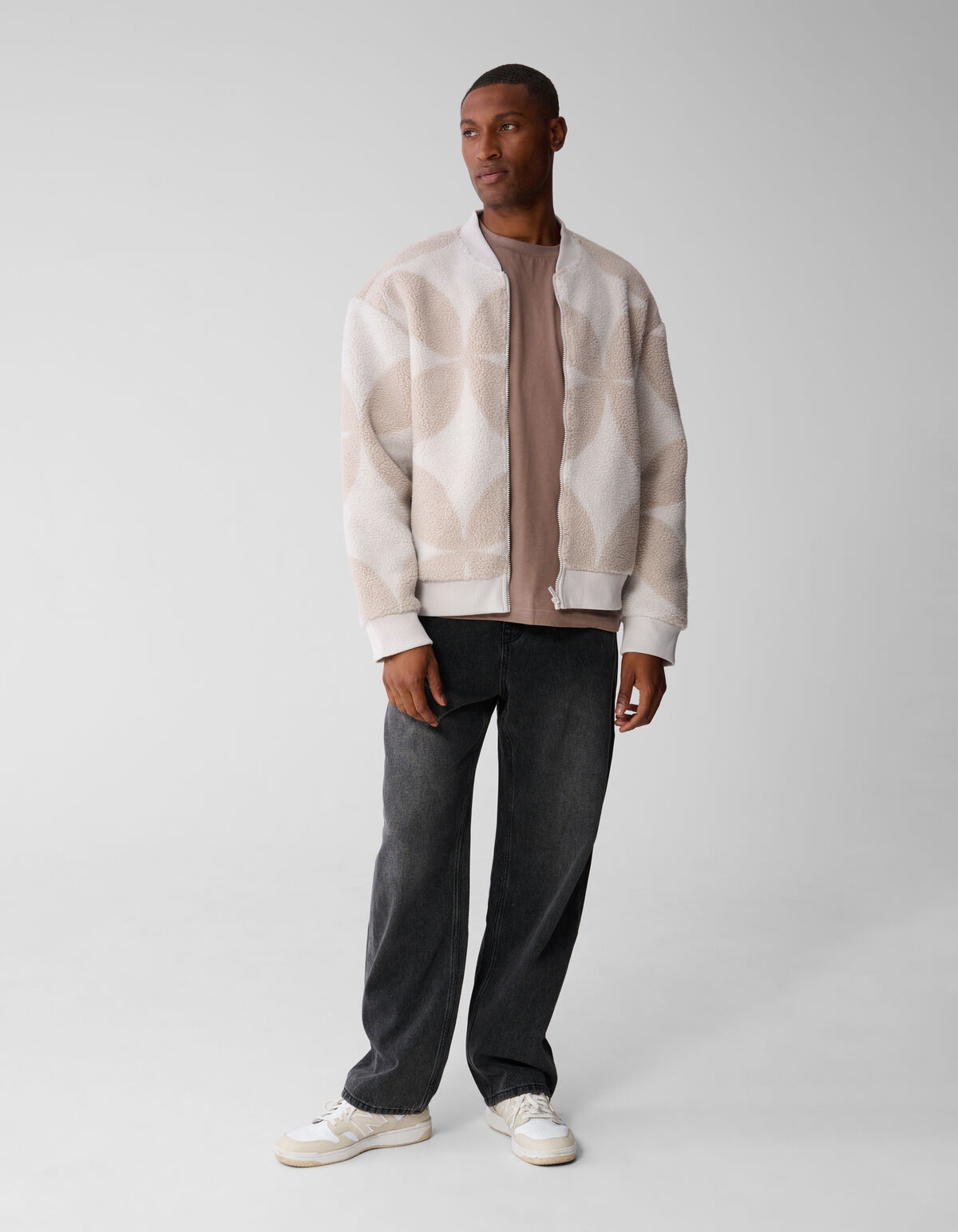 Baggy Fit Jeans Donkergrijs L33