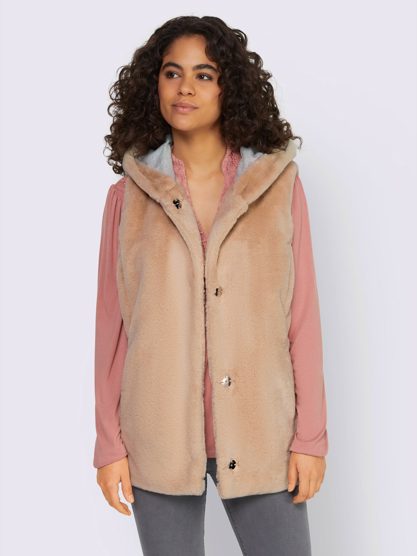 Gilet imitation fourrure moelleux