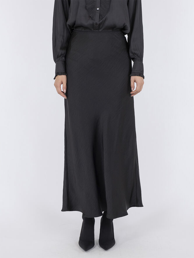 Neo Noir Vicky Heavy Sateen Skirt Black