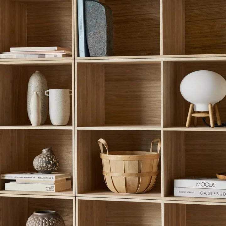 FDB Møbler - B98 Bücherregal, 36 x 54 x 28 cm, Eiche klar lackiert