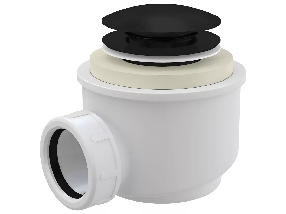 Bonde De Douche Noir Pop-Up Alcadrain