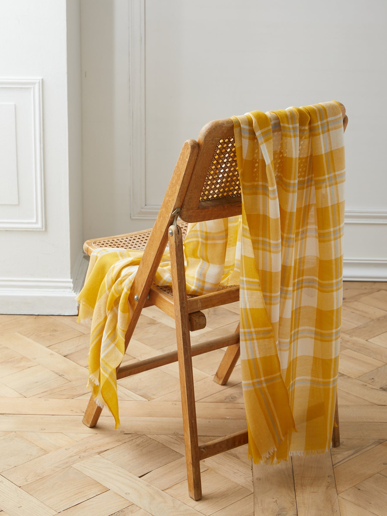 Écharpe carreaux femme en laine