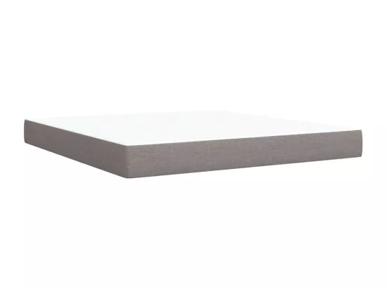 Sommier à lattes de lit avec matelas Taupe 180x200 cm Tissu