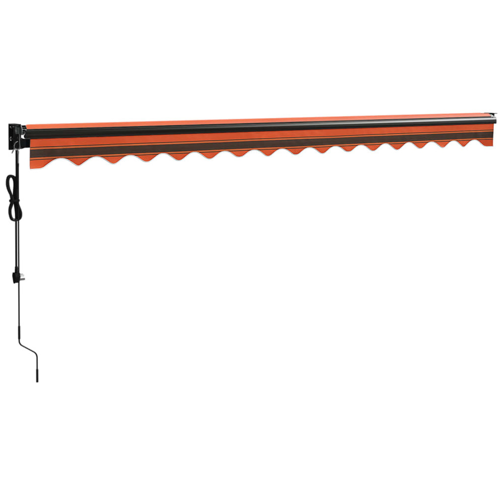 Auvent rétractable automatique orange et marron 4,5x3 m