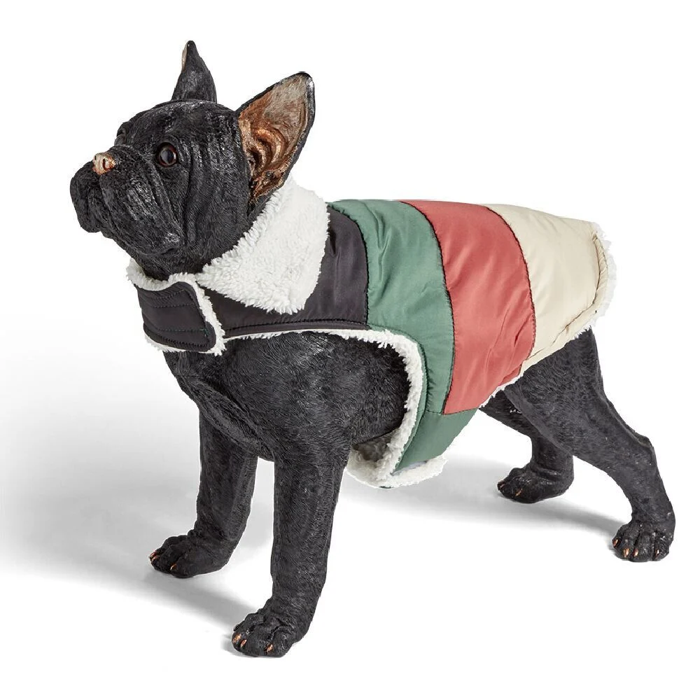 Veste pour chien dégradé multicolore intérieur fourré - Taille L