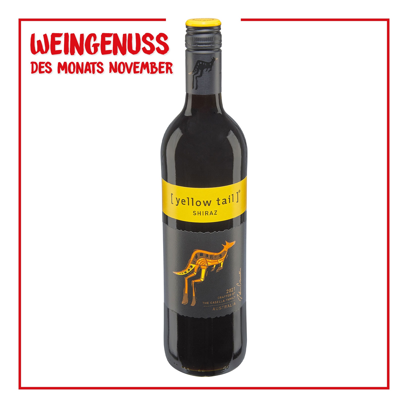 Yellow Tail Shiraz 13,5 % vol 0,75 Liter