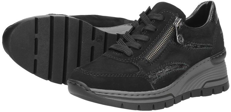 Rieker Veterschoenen Laag zwart