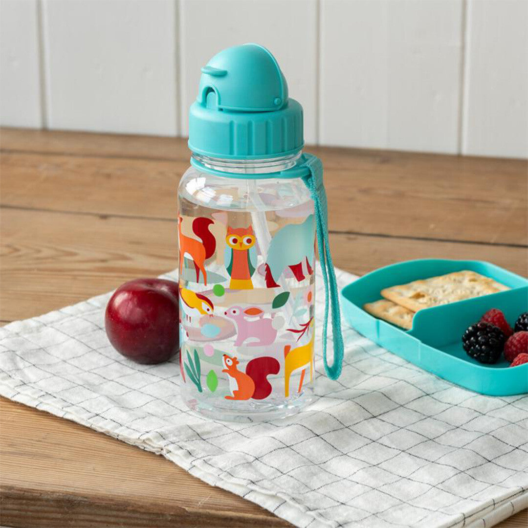 Rex london drinkfles met rietje - woodland