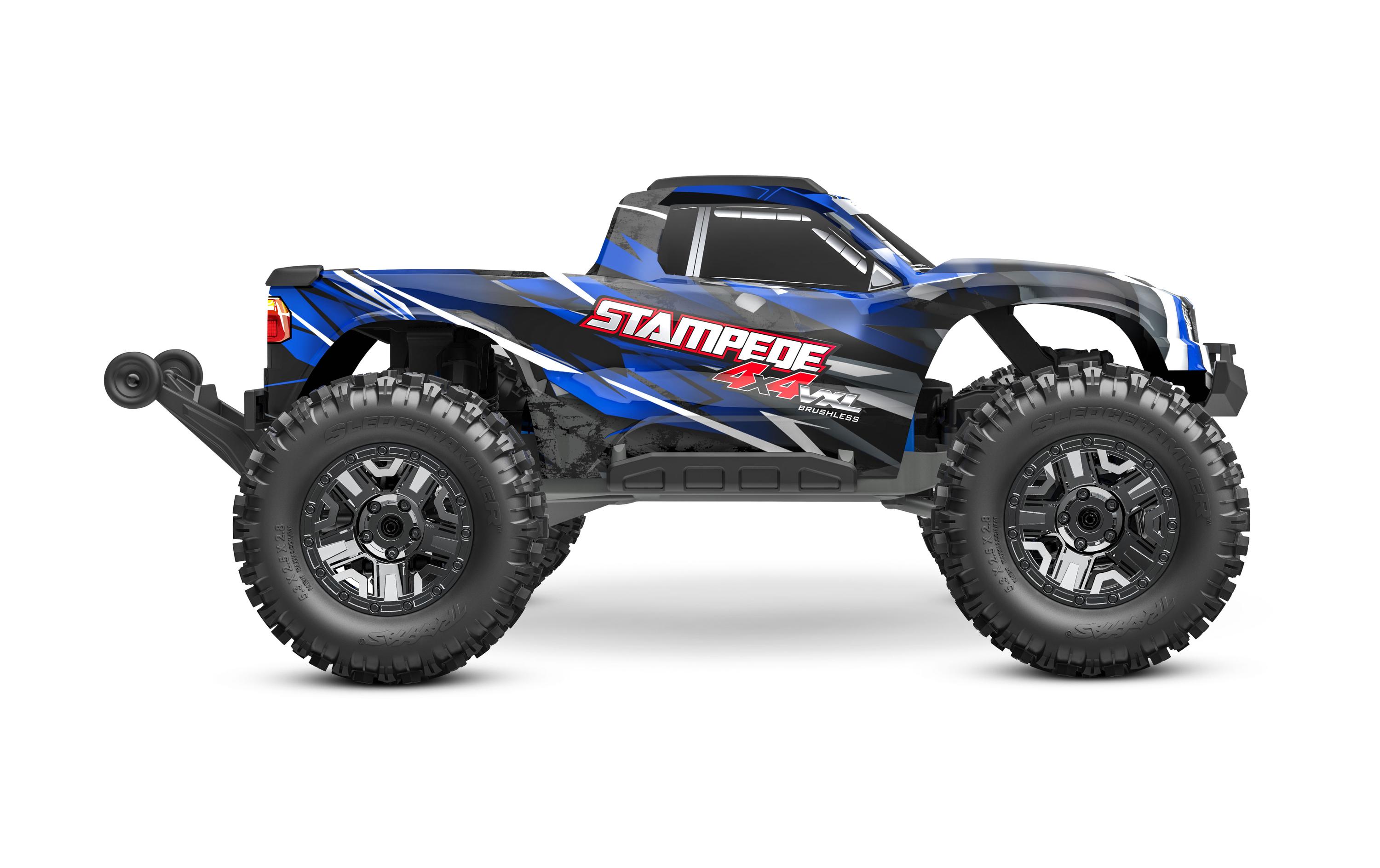 Monster Truck Stampede 4x4 VXL Blau, ARTR, 1:10<br>Robuster 4WD Brushless Monstertruck