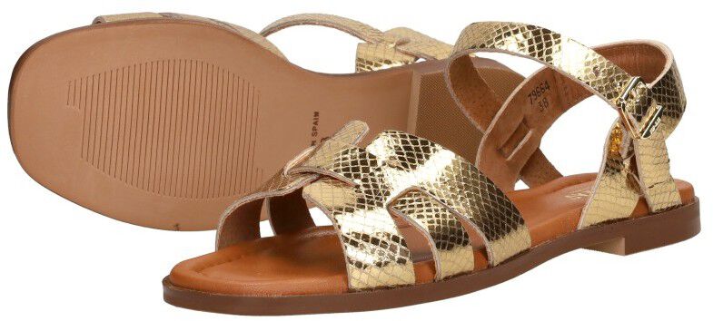 Red Rag Sandalen Plat goudkleur