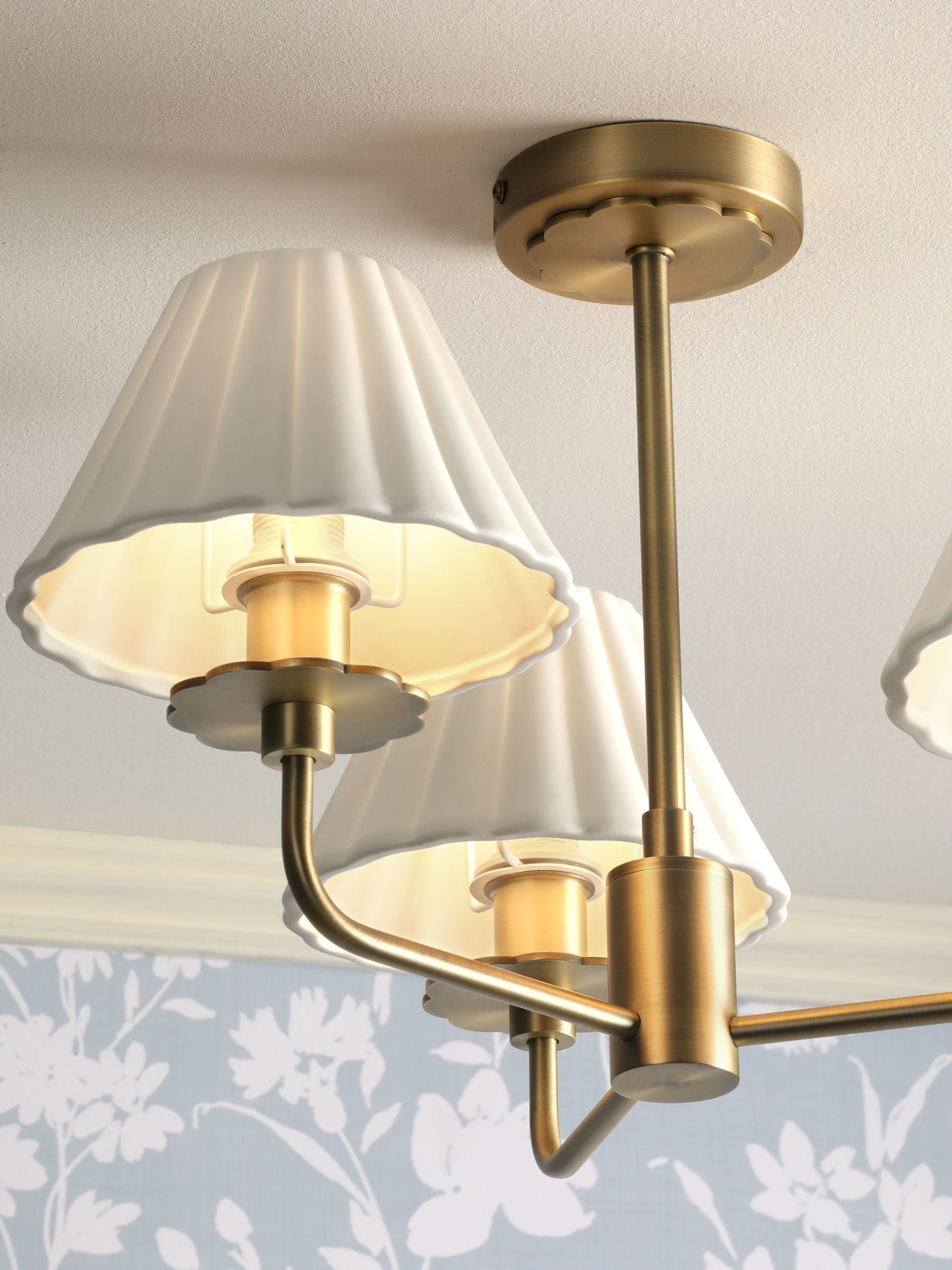 Laura Ashley Mixbury 3 Semi Flush Ceiling Light