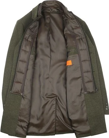 Suitable Coat Wol Twill Donkergroen JA-WOLCOAT-STBL-24.04 kopen