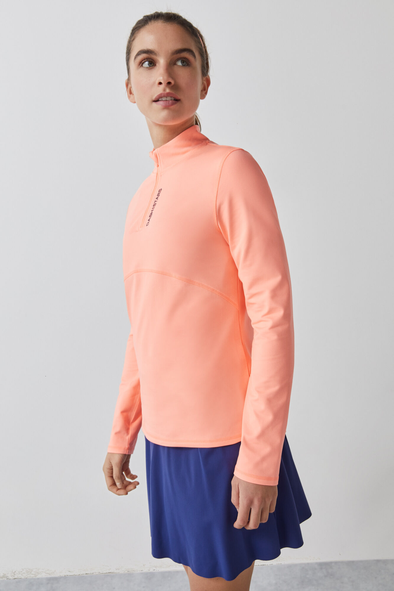Camiseta laranja de manga comprida - vermelha