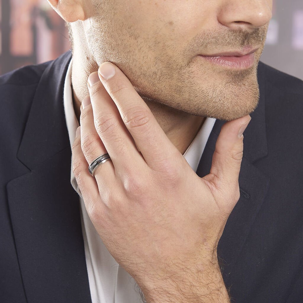 Bague Acier Blanc