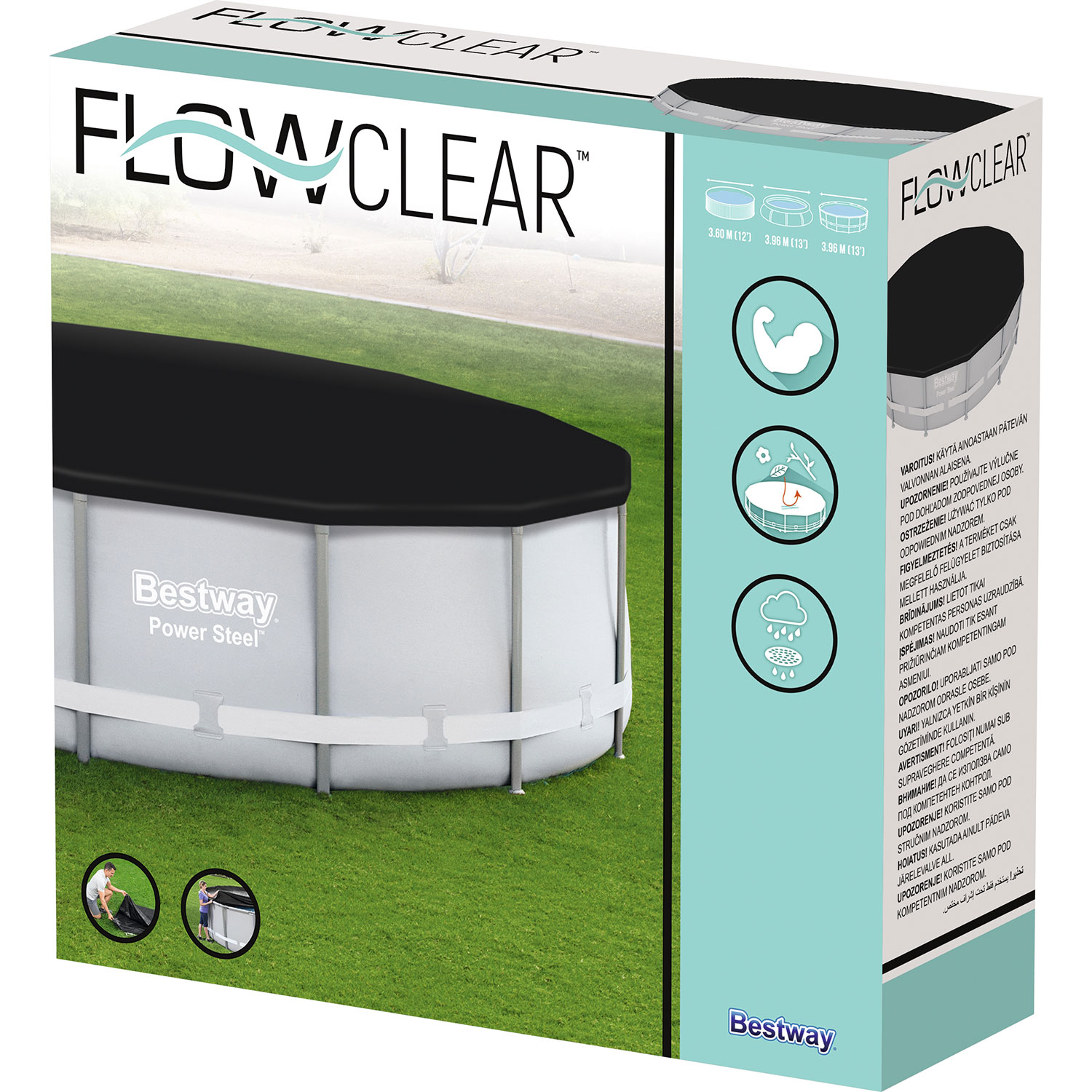 Bestway Flowclear 396 cm zwembad afdekhoes