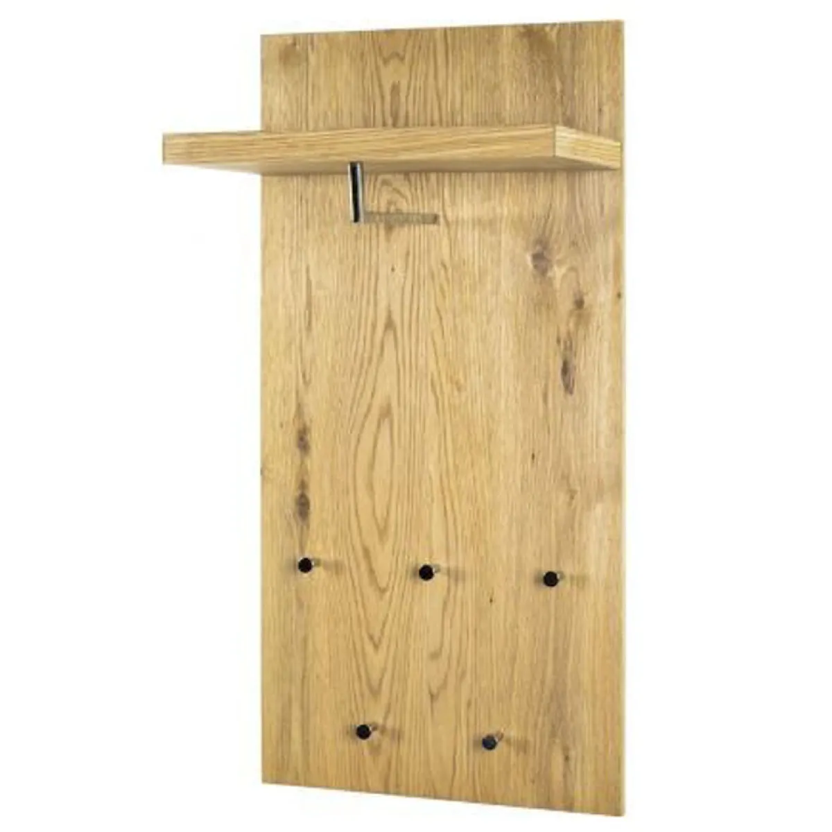 Pegane Garderobe Murale MDF Chêne-Chromé