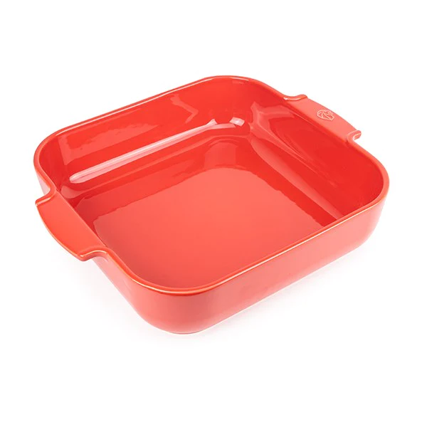 Plat four carré céramique rouge 36 cm Peugeot