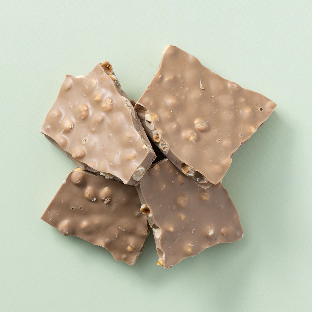 Chocolade hazelnoot breekplaat karamel brokken