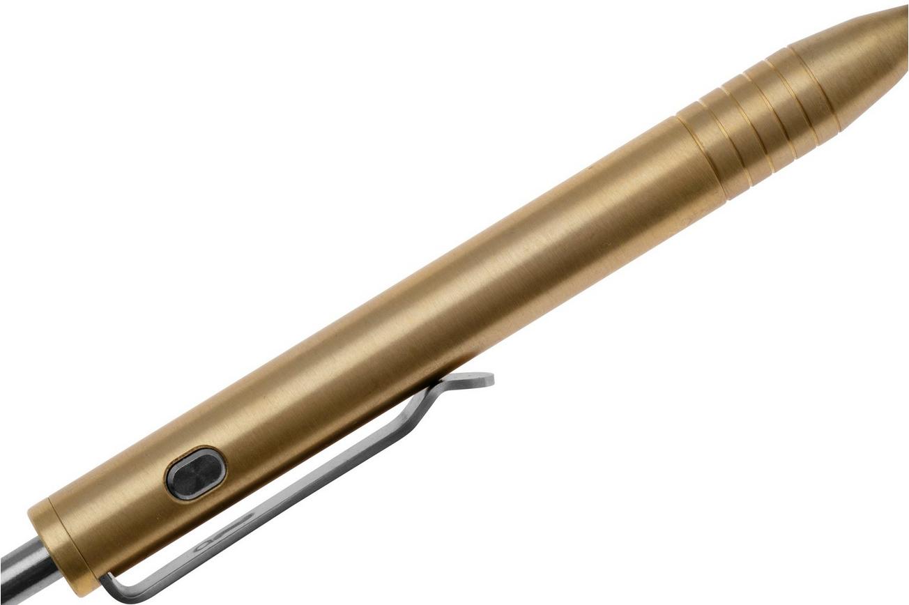Big Idea Design Mini Dual Side Click Pen MDSC-BS Brass, everyday carry pen