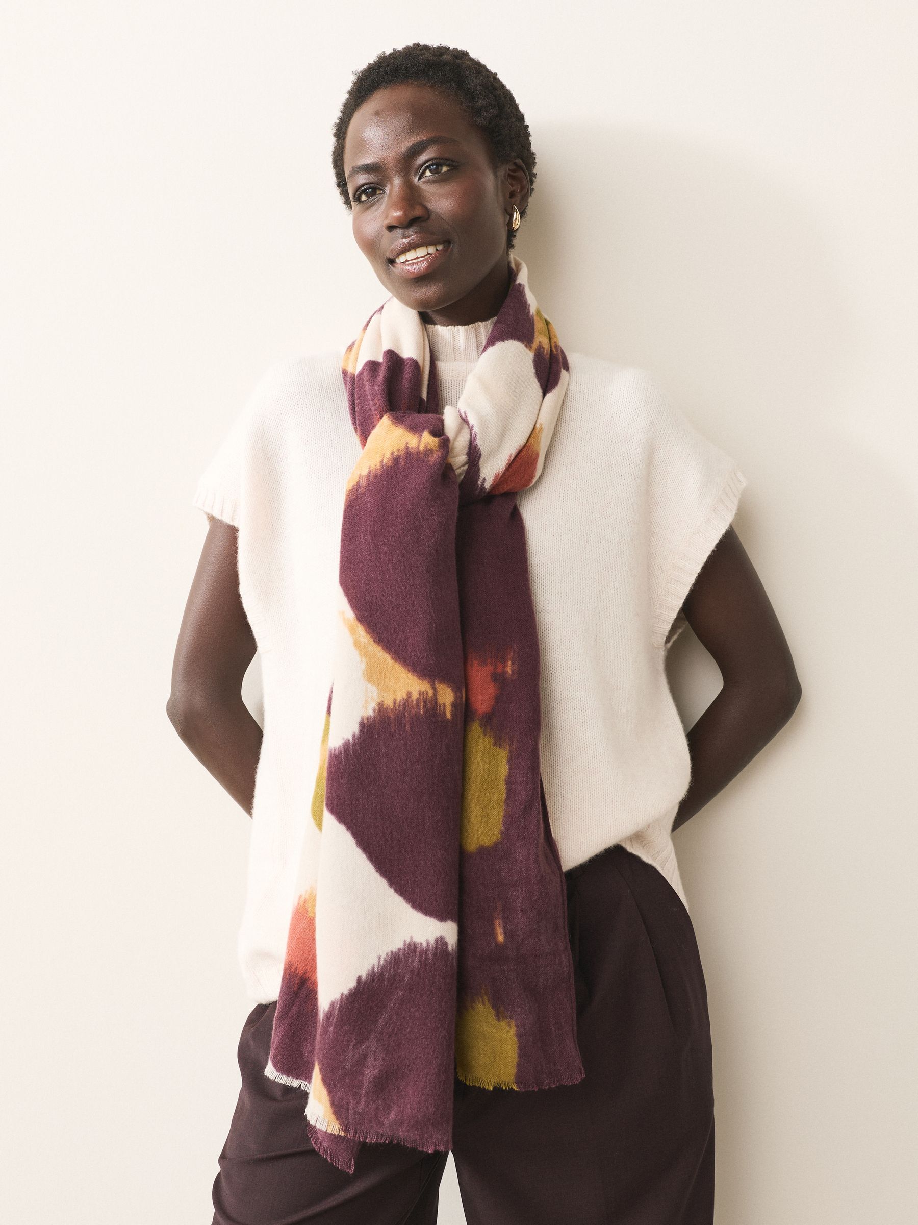 Bordeauxrood - Midweight Woven Blanket Scarf