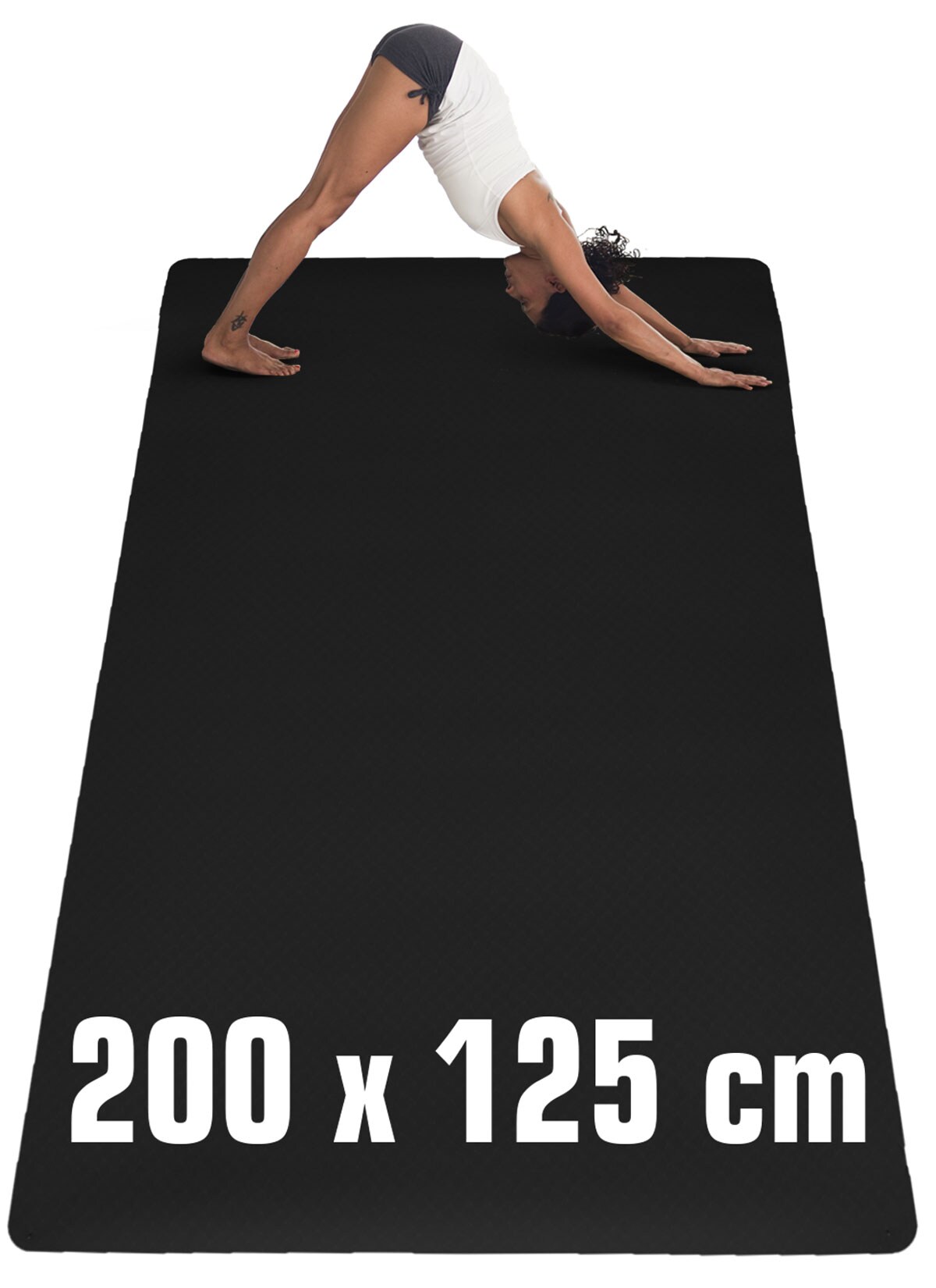 200x116 XXL Fitnessmatte - 6mm Extra Breite Yogamatte - Rutschfeste Sportmatte